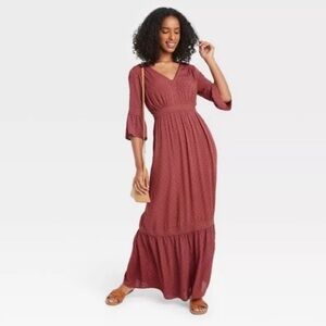 knee length dresses for ladies Knox Rose Floral Mixed Print Short Sleeve Maxi Dress- Size L  The Saved  Collection
